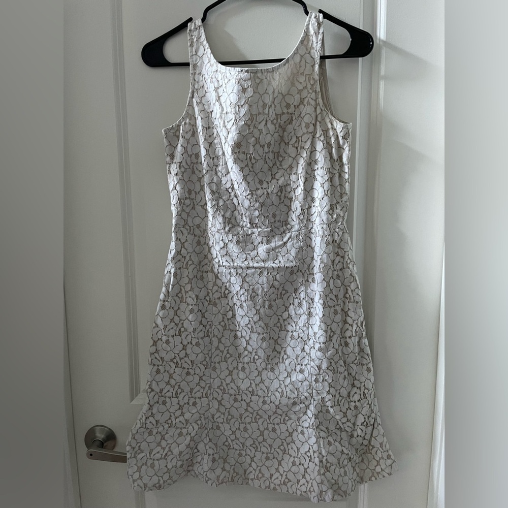 White House Black Market White Floral Mini Dress